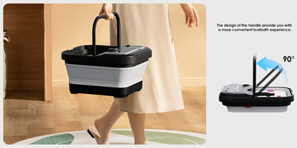 Collapsible Foot Spa with Heater, Temperature Control, Bubbles, Six Rollers and Two Color Options