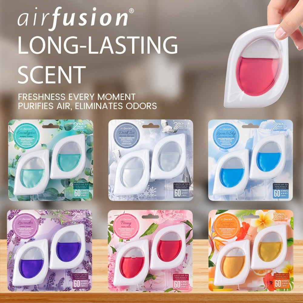 Compact Air Freshener Cups in Six Scents, Available in 2, 6 or 12 Packs for Closets, Bathrooms and Small Spaces