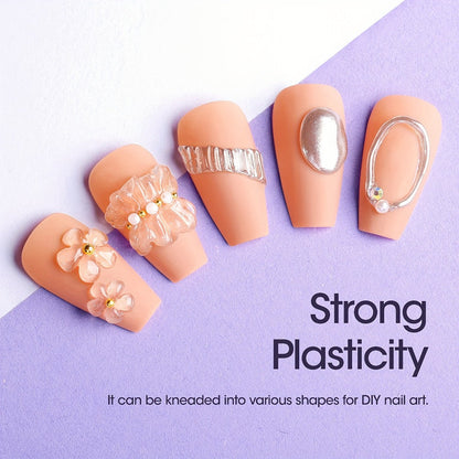 30 g Press-On Nail Glue Gel Kit with UV Lamp, 60 ml Remover and Buffer for Nail Tips and Rhinestones