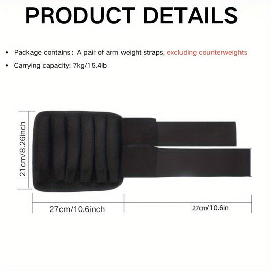 Adjustable Wrist Straps with Detachable Ankle Weights 2pcs | Unisex Nylon Fitness Bands for Strength Training Jogging Running | Versatile Weightlifting Workout Accessories Black