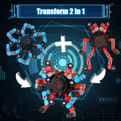 Robot Fidget Spinner Set with 10- or 15-Piece Standard and Luminous Checkout Configurations