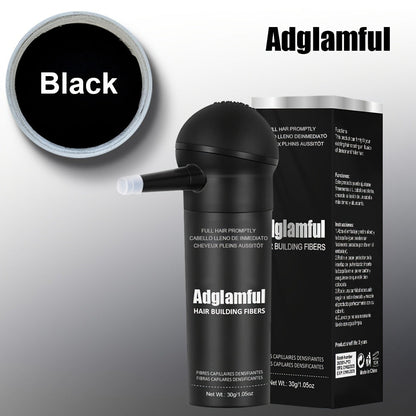 Hair Fiber Powder Kit with Tall Container and Directional Spray Applicator in Medium Brown or Black