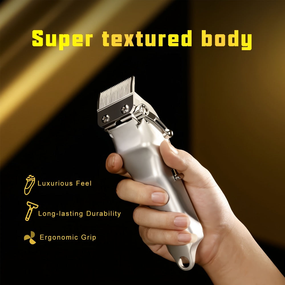 Dragon-Engraved Four-Tool Grooming Kit with Hair Clipper, Detail Trimmer, Nose Trimmer and Rotary Shaver