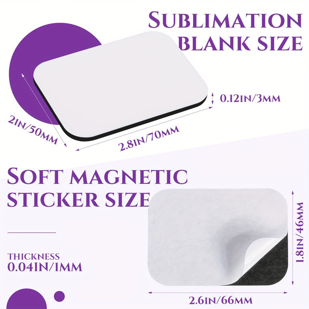 Sublimation Magnet Blanks 96 Pcs Blank Refrigerator Magnets for DIY Crafts for Home Cooking, Dining and Outdoor Meals