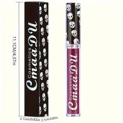 Three-Piece Skull-Design Glitter Lip Gloss Set with Nine Exact Color Combination Checkout Options