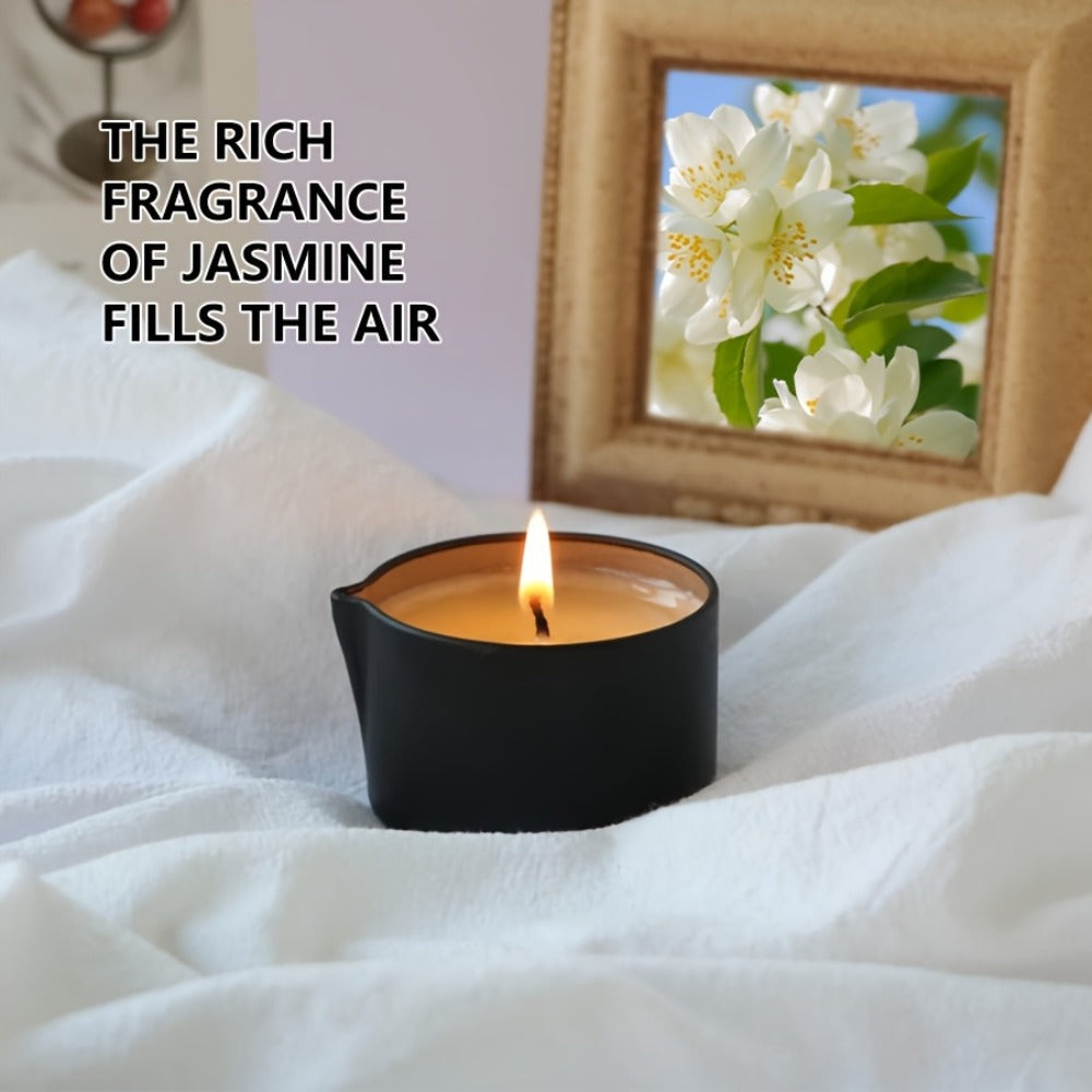 2 oz Massage Oil Candle in 18 Scent and Pack Options Including Jasmine, Lavender, Geranium and Vanilla