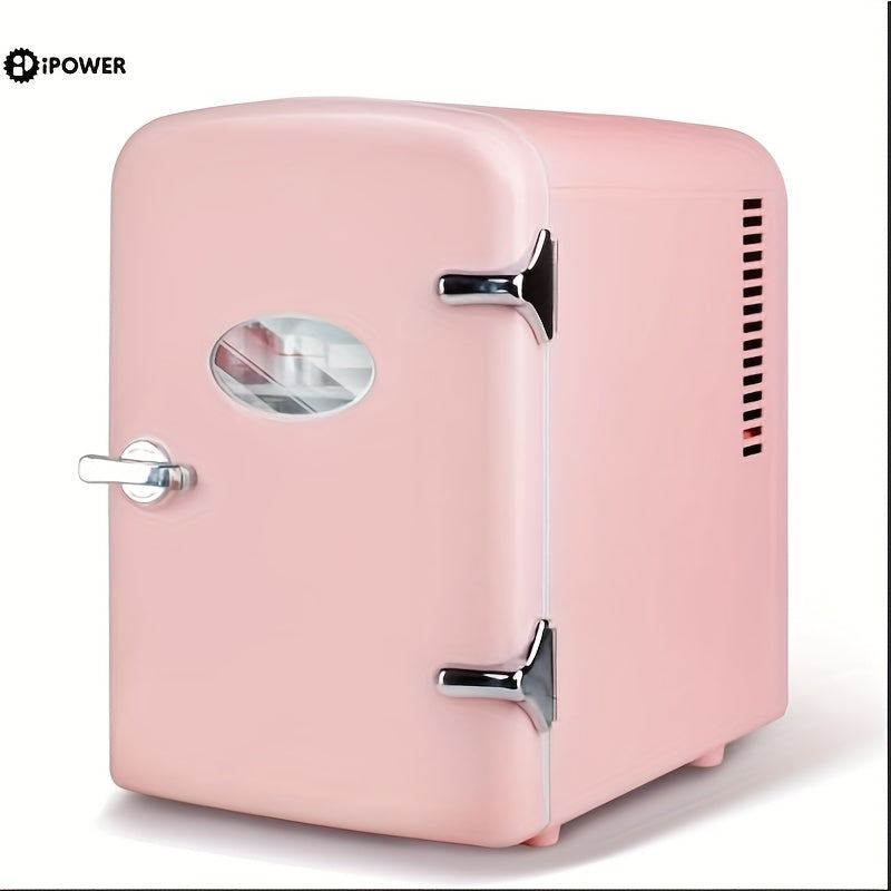 Mini Fridge Portable Cooler & Warmer 9-Can 1.59 Gal with Window – Compact Skincare Refrigerator & Beverage Cooler with Cooling and Heating Function for Bedroom Office Car Travel Dorm Room