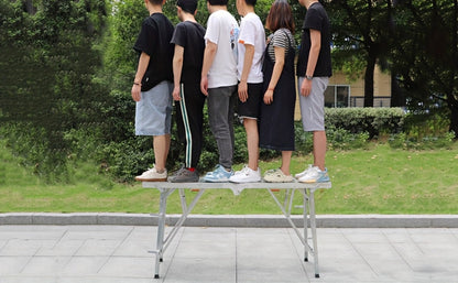 Adjustable Folding Scaffolding Work Platform, Portable Drywall Bench Step Ladder with Anti-Slip Feet & Safety Lock