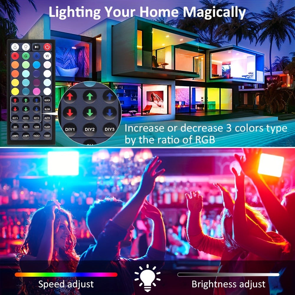 RGB LED Flood Light 25W Outdoor Color Changing - 1000 DIY Colors, 44-Key Remote, Strobe & Fade Modes, Memory Function, Multi-Pack for Party, Stage, Garden, Halloween & Christmas Uplighting