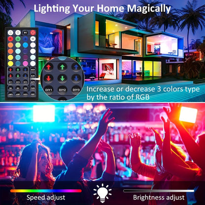 RGB LED Flood Light 25W Outdoor Color Changing - 1000 DIY Colors, 44-Key Remote, Strobe & Fade Modes, Memory Function, Multi-Pack for Party, Stage, Garden, Halloween & Christmas Uplighting