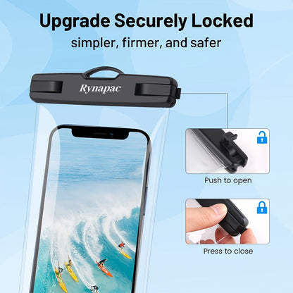Glossy Waterproof Phone Pouch 2 Pack for iPhone 16 15 14 Pro Max Samsung S24 S23 – Swim Beach Boating Underwater Dry Case Bag with Secure Seal