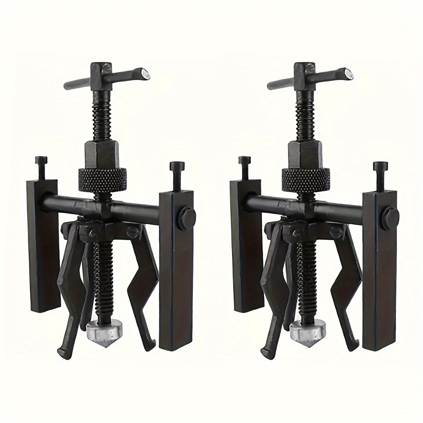 3-Jaw Gear Puller and Bearing Puller Set 2pcs Reversible Inner Outer Forged Steel Heat Treated Jaws for Wheel Bearing Flywheel Pump Bushing Removal Automotive Tool
