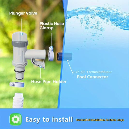 Pool Plunger Valve with Holder | Intex Compatible Filter Pump Hose