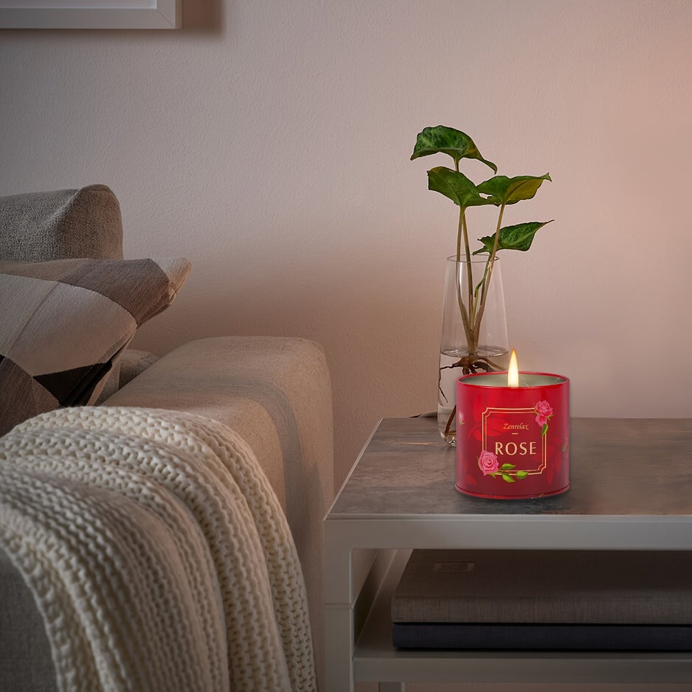 30oz Four-Scent Candle Set in Metal Jars with Fitted Lids, Single-Set or Two-Set Package Options