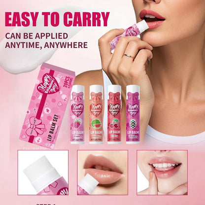 Glossy Tinted Lip Balm Set 20 PCS Gift Box – Moisturizing Long-Lasting Hydration Replenishing Lip Care for Dry Sensitive Lips Women Birthday Valentine's Day Mother's Day Holiday Gift