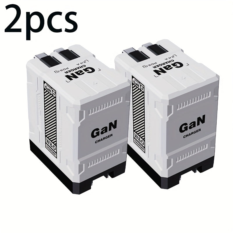 USB-C Wall Charger with Integrated Dual Cables in Single or Two-Piece Packs and Multiple Colors