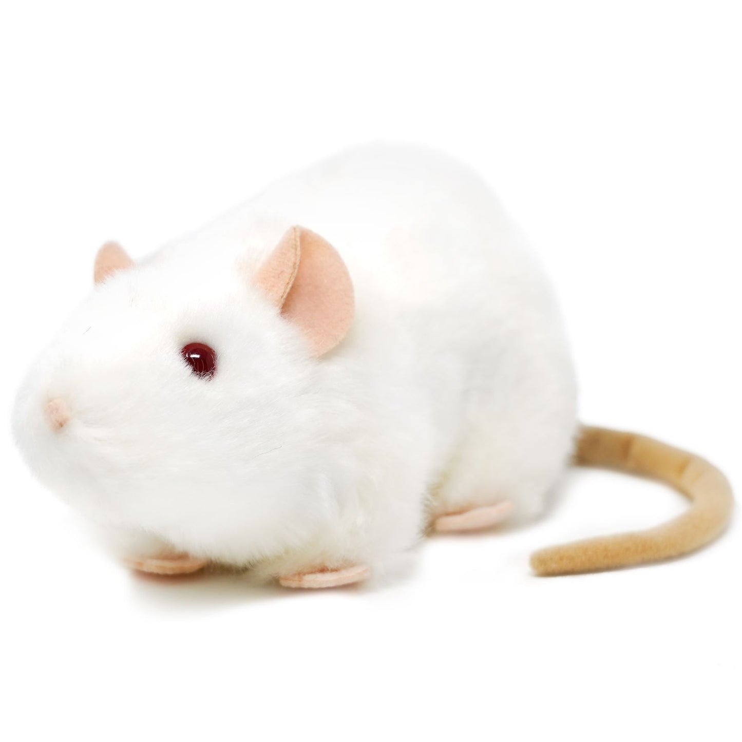 White Rat Stuffed Animal Plush 7 Inch | Wylie Realistic Rat Plushie with Character Story | CPSIA Safe | Gift for Kids & Animal Lovers | Viahart | Toy Play Nest
