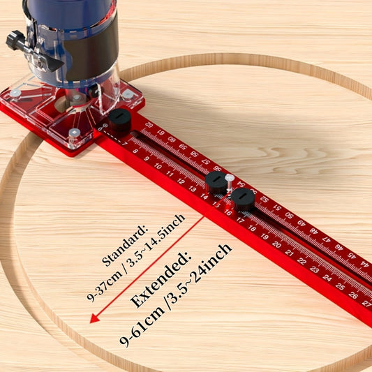 Router Circle Cutting Jig 3-in-1 Woodworking Milling Fixture Precision Circular Cut Guide with Adjustable Groove Bracket for Accurate Dimensional Wood Cutting DIY Carpentry Projects