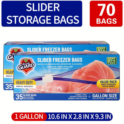Storage Bags Fresh Guard Slider Freezer Bags in Quart, Gallon and 2.5-Gallon Sizes with 22- to 150-Count Options