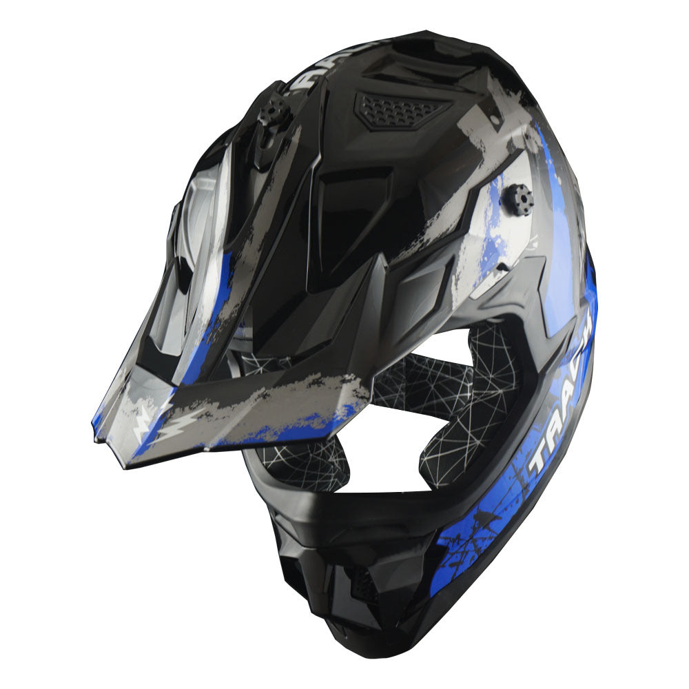 Dirt Bike Helmet Adult Motorcycle ATV Off-Road Track Style Lightweight Aerodynamic Thermoplastic Shell Removable Washable Padding Glossy UV Finish, Multiple Colors XS-XXL