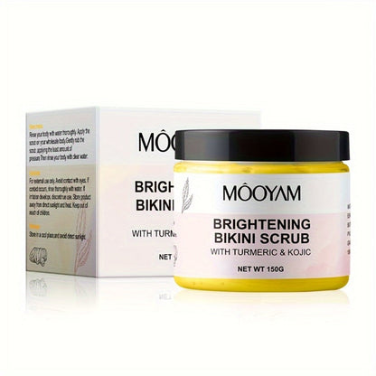 Glycolic Acid Bikini Area Scrub 150g – Kojic Acid & Turmeric Exfoliating Paste, Brightening Treatment for Dark Spots, Ingrown Hairs, Hyperpigmentation, Smooth Radiant Skin for Women