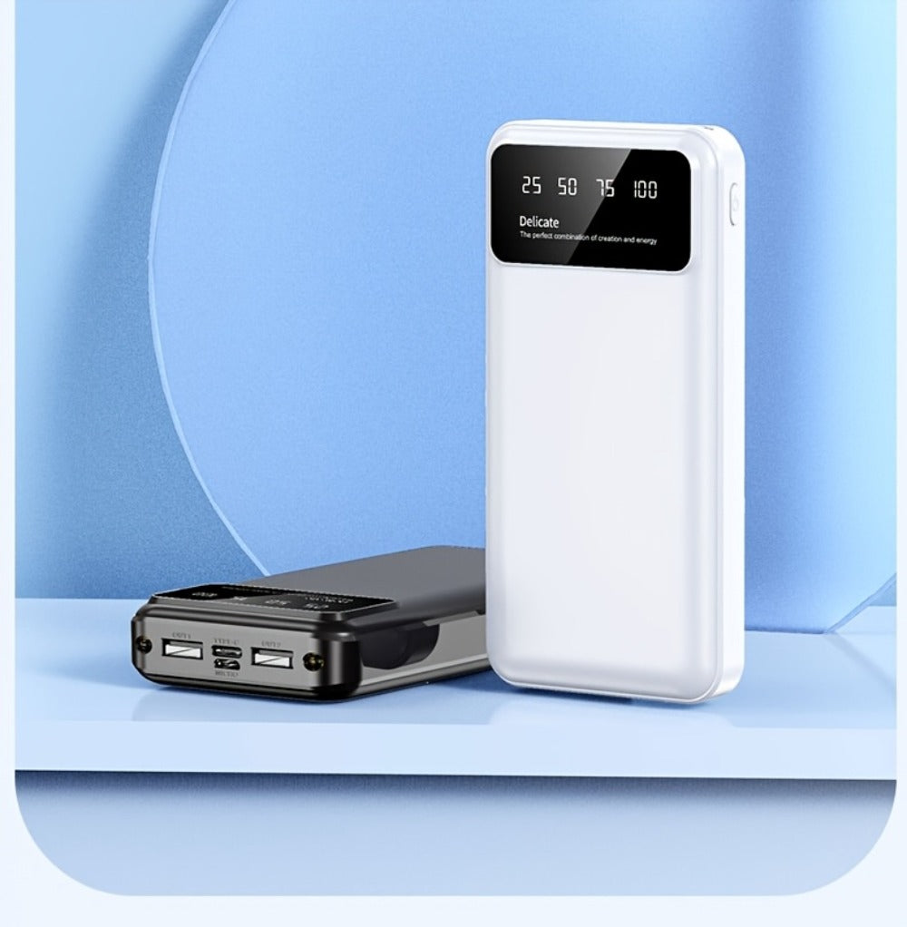 65000mAh Portable Power Bank with LED Display USB Charger for iPhone 17 16 15 14 13 12 11 XS Android Phones Tablets – High Capacity Emergency Backup Battery Pack for Travel Outdoor Camping