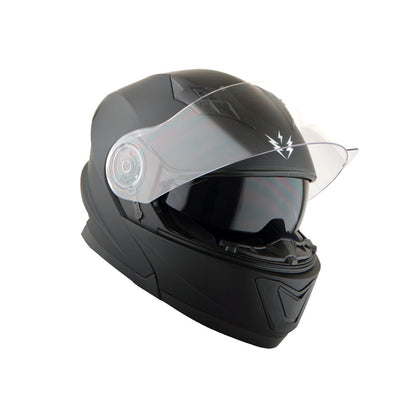 Motorcycle Modular Full Face Helmet Flip Up Dual Visor Sun Shield with Optional LED Tail Light 3 Modes Removable Washable Interior, Multiple Colors S M L XL — Modular901