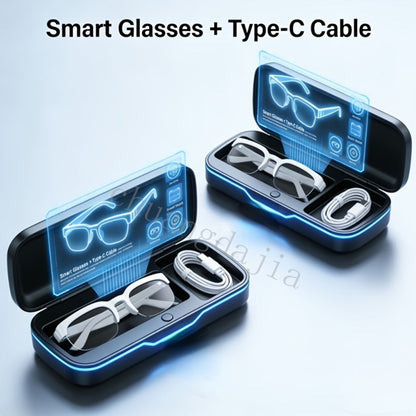 AI Smart Glasses with Real-Time Translation – Open-Ear Audio, Wireless Music, Built-In Mic & Speaker, Bluetooth Wearable Tech for Travel Work Daily Use, Black or White (Single or 2-Pack)