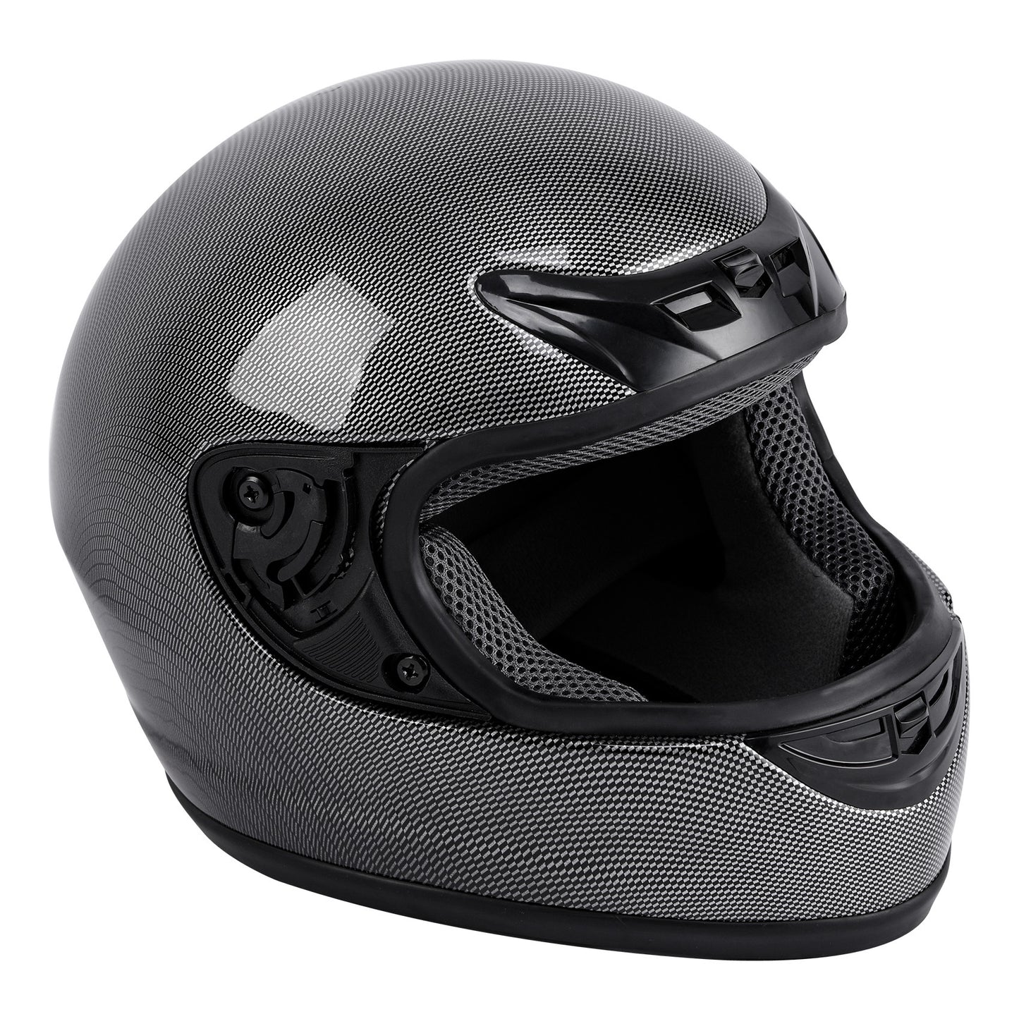 Motorcycle Flip-Up Full Face Helmet DOT Approved, Carbon Fiber Look Modular Street Bike Helmet with Anti-Scratch Visor & Washable Padding, Adult Sizes S M L XL, Includes Helmet Bag