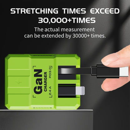 USB-C Wall Charger with Integrated Dual Cables in Single or Two-Piece Packs and Multiple Colors