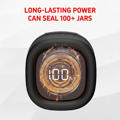 Electric Jar Vacuum Sealer with One-Button Operation and White, Black or Basic Black Model Options