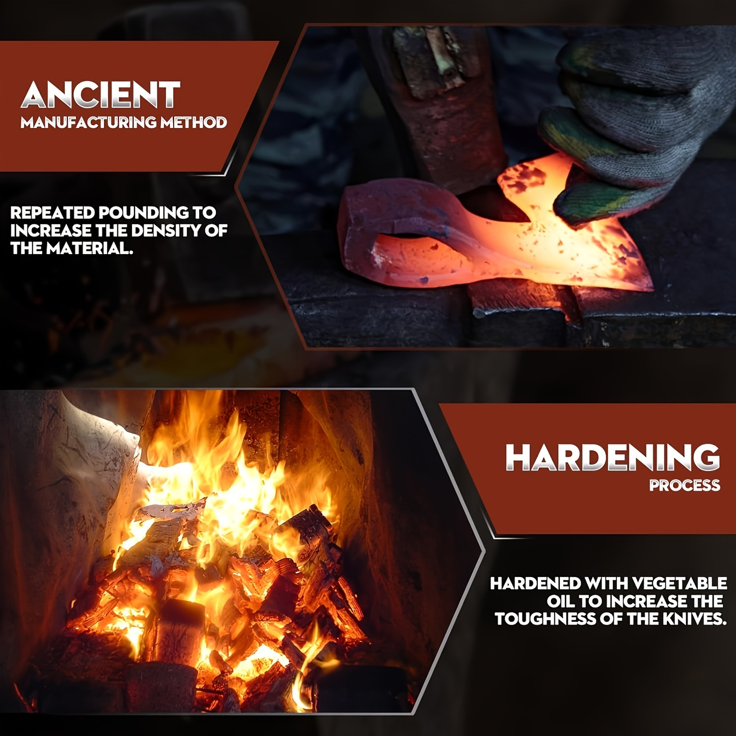 Hatchet Camping Axe 14 Inch Hand Forged High Carbon Steel Bushcraft Splitting Axe with Sheath - Ergonomic Wood Handle Hammer Poll for Firewood Chopping Hiking Survival Outdoor