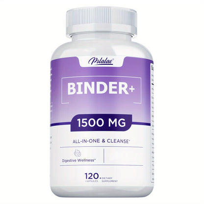 Dietary Supplement 13-in-1 Binder Capsules with Activated Charcoal, Zeolite and Bentonite Clay, 120 Count