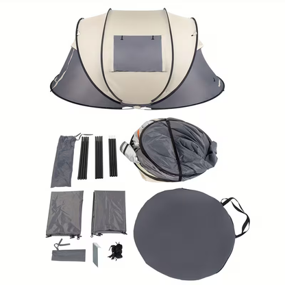 Camping Tent 5-8 Person Automatic Three-Pole Shelter, 110.24 x 82.68 x 47.24 Inches for Outdoor Camp Setup