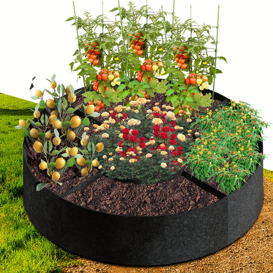 Fabric Grow Bag Round with Handle | Breathable Planter for Vegetables Potatoes Flowers | Indoor Outdoor Garden Bed 24 36 48 60 Inch Options