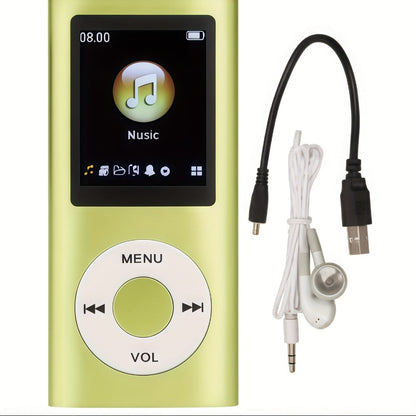 Wired MP3 and MP4 Player with 64GB Card Support, 8-Hour Battery and Six Model Options with Earphones