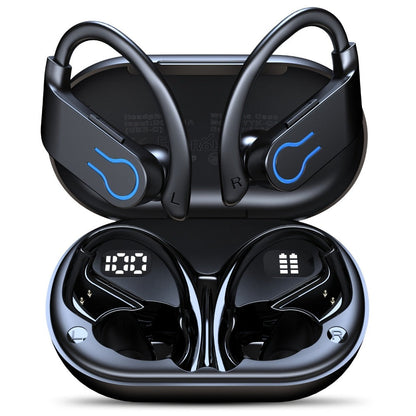 Wireless Earbuds TWS Earhooks with Semi-Open Back, ENC Calls, LED Case and Touch Volume in Two Colors