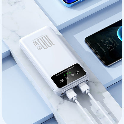 65000mAh Portable Power Bank with LED Display USB Charger for iPhone 17 16 15 14 13 12 11 XS Android Phones Tablets – High Capacity Emergency Backup Battery Pack for Travel Outdoor Camping