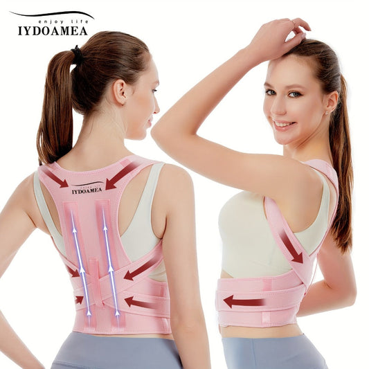 Posture Corrector Back Brace for Men & Women, Adjustable Upper & Lower Back Support Belt, Breathable Lightweight Back Straightener for Improving Posture, Office Home Gym Daily Wear S to 3XL