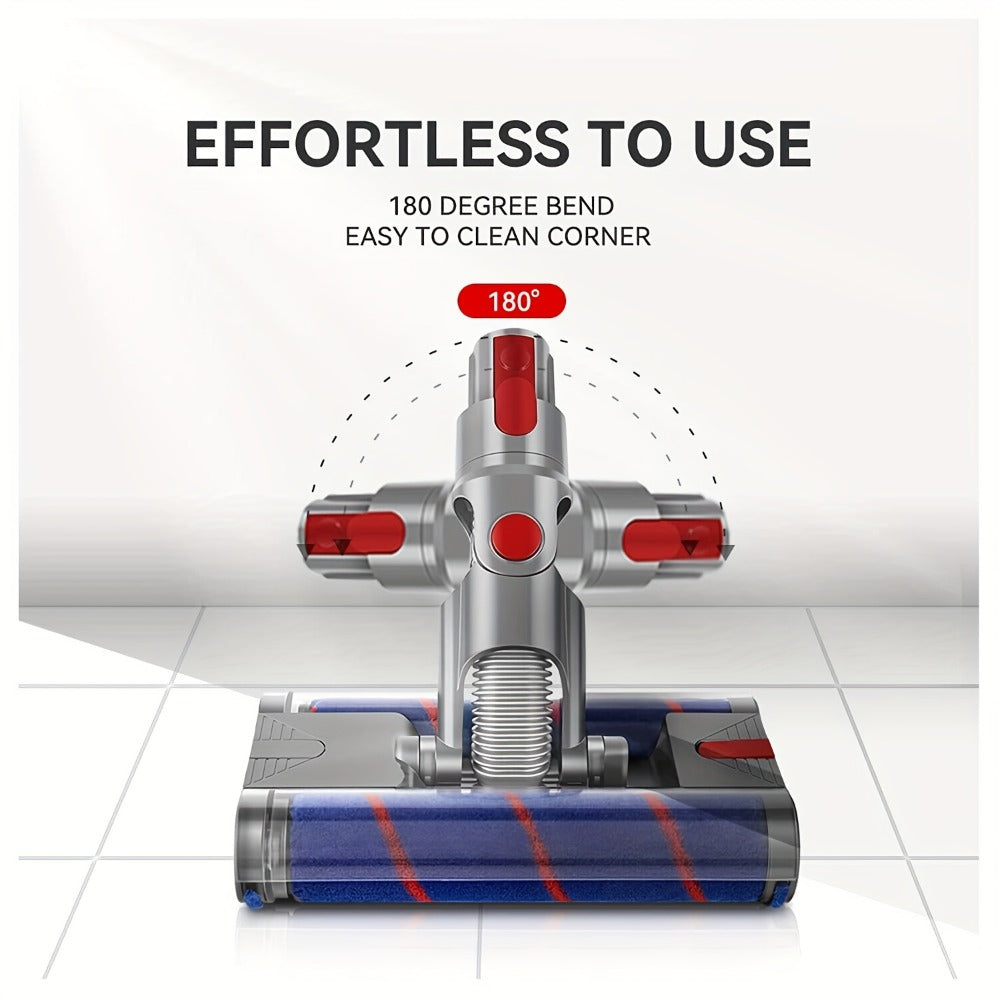 Dyson Replacement Brush Head Double Roller Compatible with V7 V8 V10 V11 V15 360° Swivel Hard Floor Vacuum Cleaner Attachment