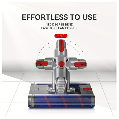 Dyson Replacement Brush Head Double Roller Compatible with V7 V8 V10 V11 V15 360° Swivel Hard Floor Vacuum Cleaner Attachment