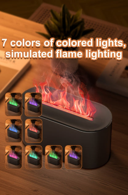 Humidifier Mini Flame-Effect USB Diffuser with Three Mist Levels and One, Two or Three-Piece Sets