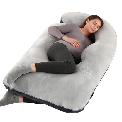 Maternity Pillow Full Body Pillow J-Shaped Pregnancy Pillow with Removable Cover Back Leg Tummy Support Multiple Styles & Sizes