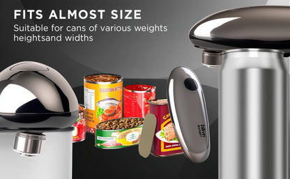 Electric Can Opener One Touch – Automatic 360° Rotation for All Can Sizes, Smooth Safe Edge, Battery Operated, Ideal for Seniors & Arthritic Hands, Kitchen Gadget