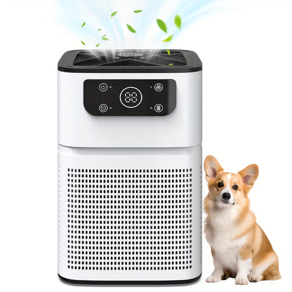 Air Purifier with HEPA Filter, Aroma Function, Quiet Sleep Mode and Compact White Room Design