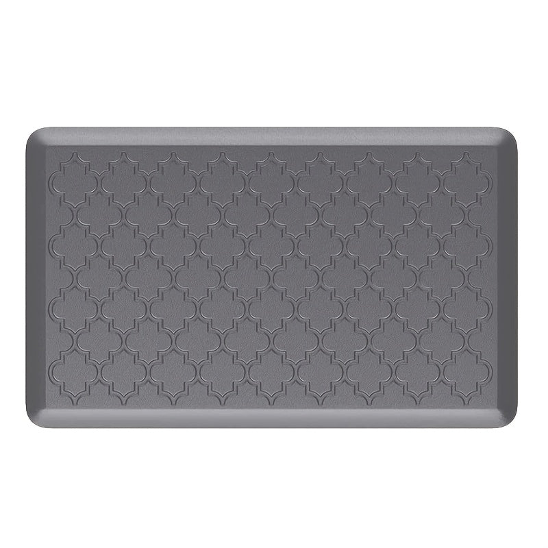 Cushioned Kitchen Standing Mat in Gray or Black with 17.3 x 29.5 and 17.3 x 47-Inch Size Options