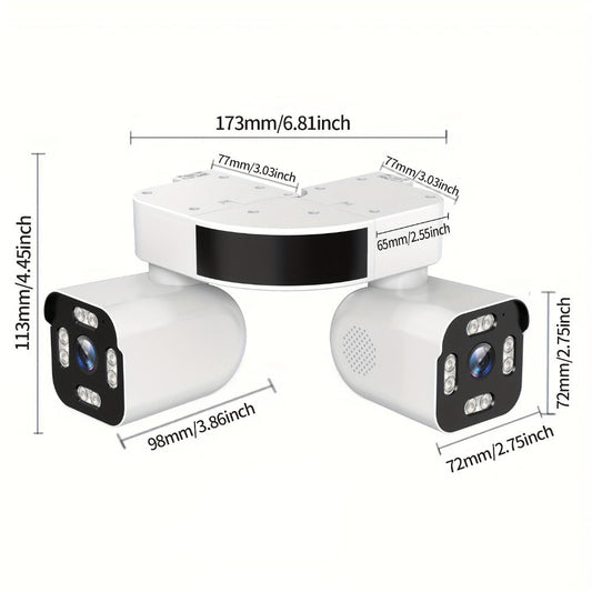 5MP Dual Lens PTZ WiFi Security Camera 360° with AI Motion Detection – Xparkin Full Color Night Vision, Sound & Motion Alerts, Easy Install for Home, Hotel & Commercial Use
