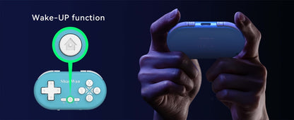 Mini Keychain Gaming Controller Bluetooth Mobile iOS Android - Gyroscope Axis Turbo Dual Vibration Wake Function 180mAh 5-Hour Battery Portable Pocket Gamepad