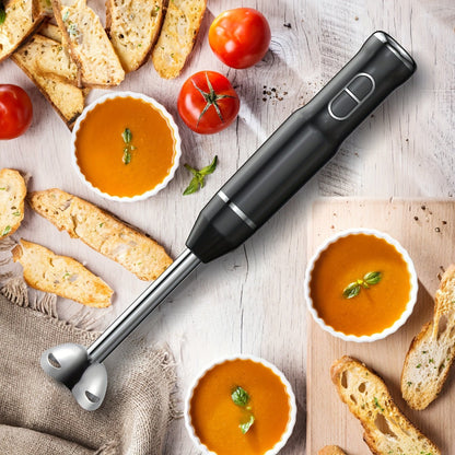 Corded Immersion Blender with Stainless-Steel-Look Blending Head, Two Controls and 38cm Height