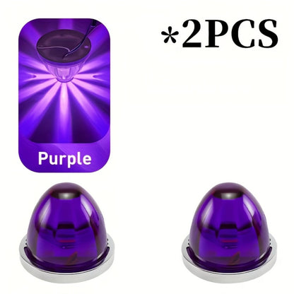LED Side Marker Lights 2pcs Watermelon Shape Always-On Truck Side Indicator Lights Waterproof Easy Install for Semi-Trailers Boat Trailers Cars Trucks No Battery Required Includes Screws